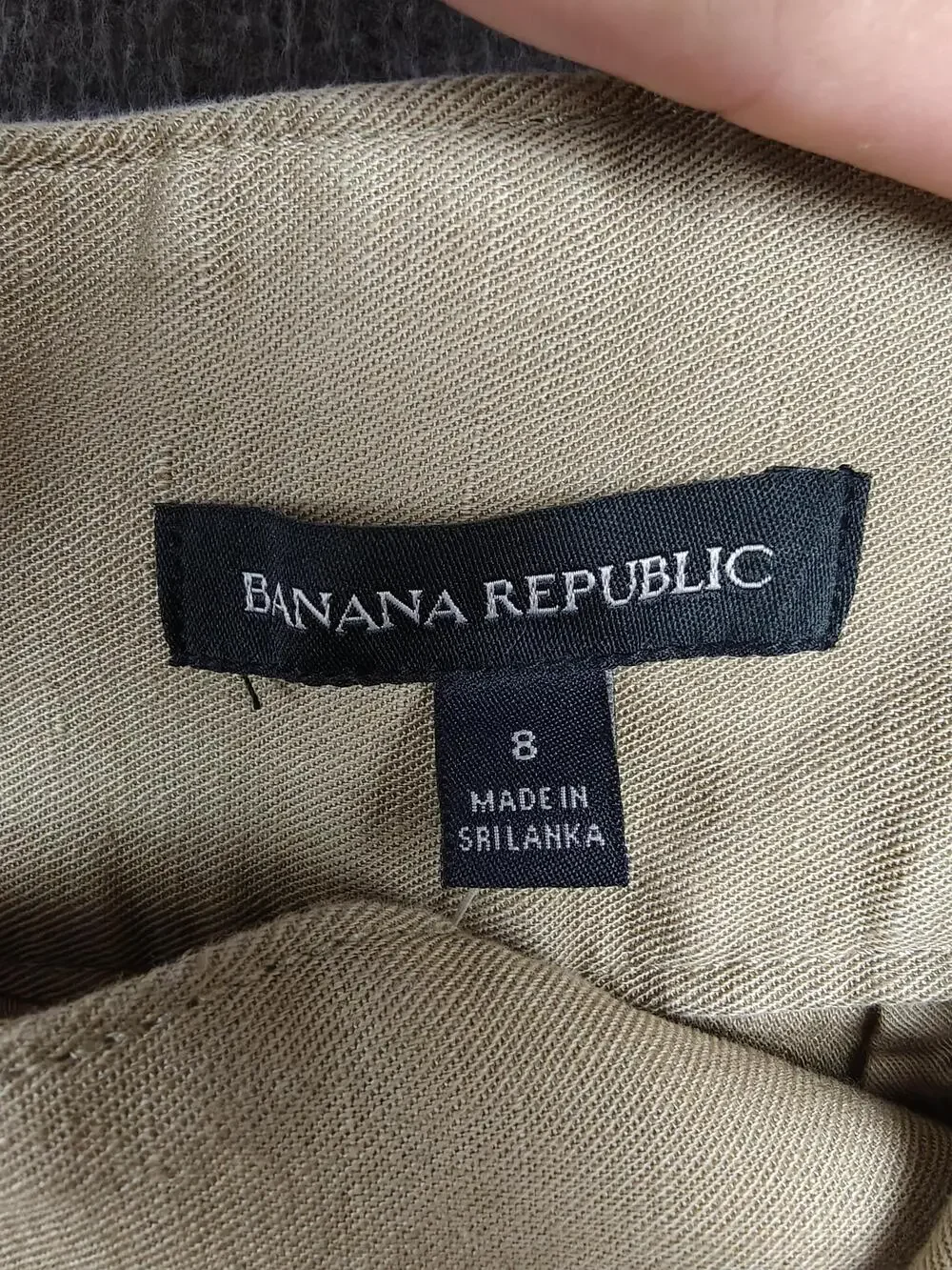 Banana Republic Pants Womens 8 Beige Cargo Straight Leg Twill Belted Pockets
